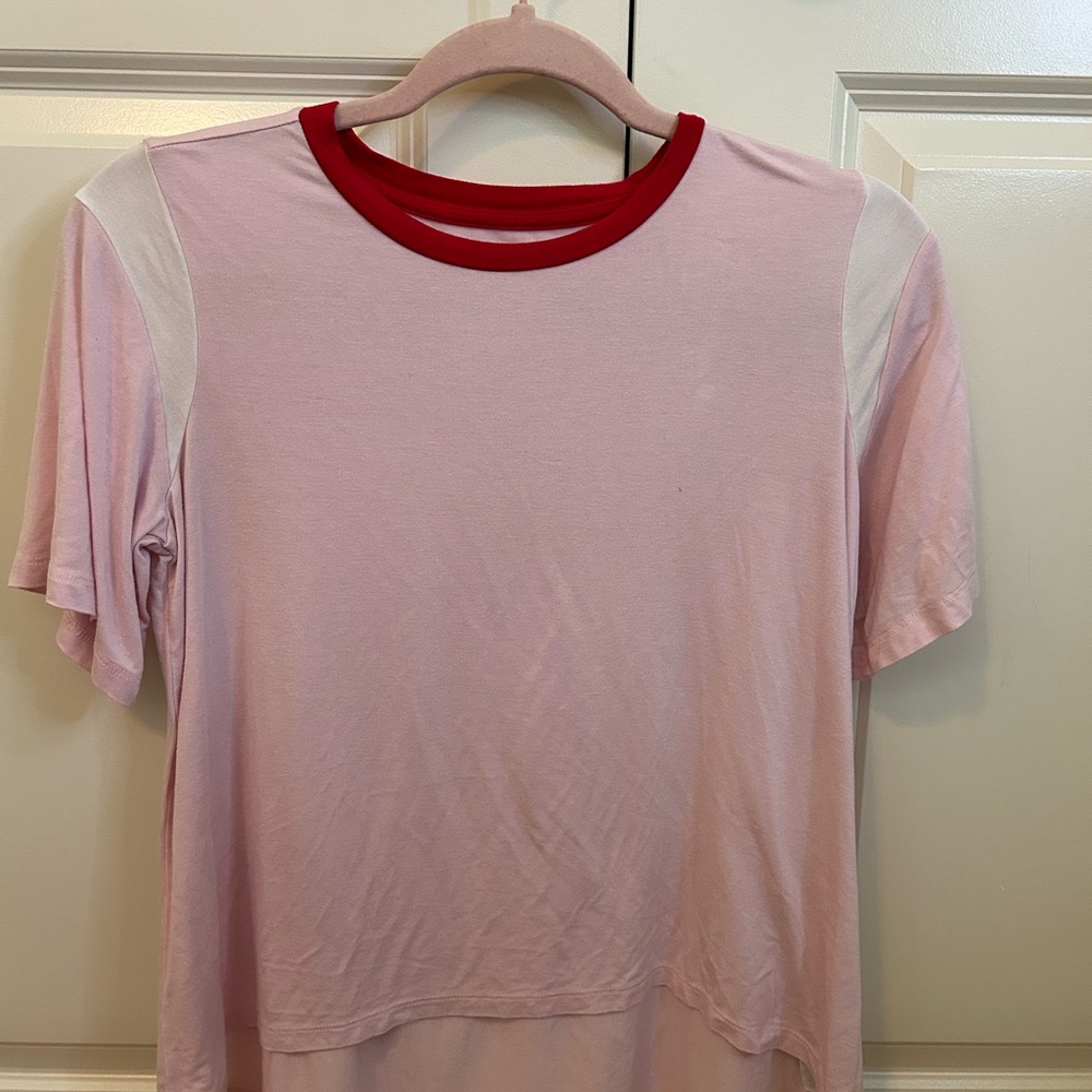 Colorblock Pink and Red T-Shirt